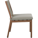  Meridian Maui Grey Water Resistant Fabric Upholstered Outdoor Patio Dining Side Chair IMAGE 6