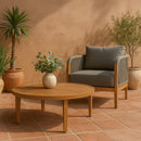  Meridian Maui Natural Aluminum Outdoor Patio Coffee Table IMAGE 2
