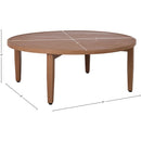  Meridian Maui Natural Aluminum Outdoor Patio Coffee Table IMAGE 6