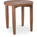  Meridian Maui Natural Aluminum Outdoor Patio End Table IMAGE 1
