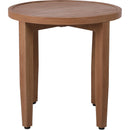  Meridian Maui Natural Aluminum Outdoor Patio End Table IMAGE 3