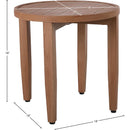 Meridian Maui Natural Aluminum Outdoor Patio End Table IMAGE 6