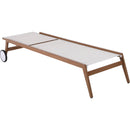  Meridian Maui Cream Water Resistant Fabric Upholstered Outdoor Patio Lounger IMAGE 10