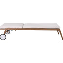  Meridian Maui Cream Water Resistant Fabric Upholstered Outdoor Patio Lounger IMAGE 13
