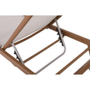  Meridian Maui Cream Water Resistant Fabric Upholstered Outdoor Patio Lounger IMAGE 15