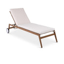  Meridian Maui Cream Water Resistant Fabric Upholstered Outdoor Patio Lounger IMAGE 1