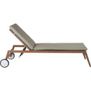  Meridian Maui Grey Water Resistant Fabric Upholstered Outdoor Patio Lounger IMAGE 11