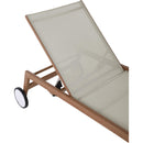  Meridian Maui Grey Water Resistant Fabric Upholstered Outdoor Patio Lounger IMAGE 17