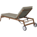  Meridian Maui Grey Water Resistant Fabric Upholstered Outdoor Patio Lounger IMAGE 7