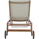  Meridian Maui Grey Water Resistant Fabric Upholstered Outdoor Patio Lounger IMAGE 8