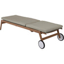  Meridian Maui Grey Water Resistant Fabric Upholstered Outdoor Patio Lounger IMAGE 9
