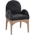 Meridian Waldorf Black Chenille Fabric Dining Chair IMAGE 1