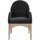 Meridian Waldorf Black Chenille Fabric Dining Chair IMAGE 3