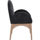 Meridian Waldorf Black Chenille Fabric Dining Chair IMAGE 4