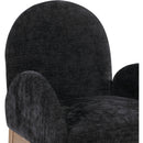 Meridian Waldorf Black Chenille Fabric Dining Chair IMAGE 5
