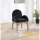 Meridian Waldorf Black Chenille Fabric Dining Chair IMAGE 7