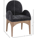 Meridian Waldorf Black Chenille Fabric Dining Chair IMAGE 8