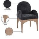  Color_Black/ Natural -- Meridian Waldorf Arm Chair IMAGE 9