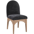 Meridian Waldorf Black Chenille Fabric Dining Chair IMAGE 1
