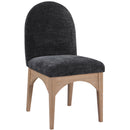 Meridian Waldorf Black Chenille Fabric Dining Chair IMAGE 1