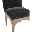 Meridian Waldorf Black Chenille Fabric Dining Chair IMAGE 6