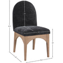 Meridian Waldorf Black Chenille Fabric Dining Chair IMAGE 8