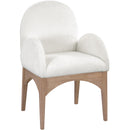 Meridian Waldorf Cream Chenille Fabric Dining Chair IMAGE 1