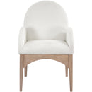Meridian Waldorf Cream Chenille Fabric Dining Chair IMAGE 3