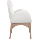 Meridian Waldorf Cream Chenille Fabric Dining Chair IMAGE 4