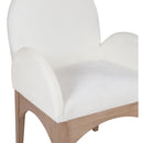  Color_Cream/ Natural -- Waldorf Cream Chenille Fabric Upholstered Dining Arm Chair IMAGE 6