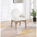  Color_Cream/ Natural -- Waldorf Cream Chenille Fabric Upholstered Dining Arm Chair IMAGE 7