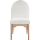  Color_Cream/ Natural -- Waldorf Cream Chenille Fabric Upholstered Dining Side Chair IMAGE 3
