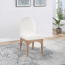 Color_Cream/ Natural -- Waldorf Cream Chenille Fabric Upholstered Dining Side Chair IMAGE 7
