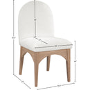  Color_Cream/ Natural -- Waldorf Cream Chenille Fabric Upholstered Dining Side Chair IMAGE 8