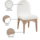  Color_Cream/ Natural -- Waldorf Cream Chenille Fabric Upholstered Dining Side Chair IMAGE 9