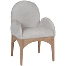  Color_Grey/ Natural -- Waldorf Grey Chenille Fabric Upholstered Dining Arm Chair IMAGE 1