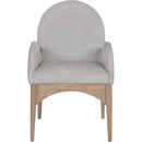 Meridian Waldorf Grey Chenille Fabric Dining Chair IMAGE 3