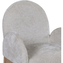  Color_Grey/ Natural -- Waldorf Grey Chenille Fabric Upholstered Dining Arm Chair IMAGE 5