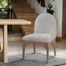  Color_Grey/ Natural -- Waldorf Grey Chenille Fabric Upholstered Dining Side Chair IMAGE 2