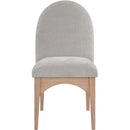  Color_Grey/ Natural -- Waldorf Grey Chenille Fabric Upholstered Dining Side Chair IMAGE 3
