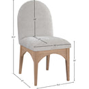 Meridian Waldorf Grey Chenille Fabric Dining Chair IMAGE 8