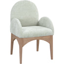  Color_Green/ Natural -- Waldorf Mint Chenille Fabric Upholstered Dining Arm Chair IMAGE 1
