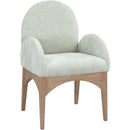 Meridian Waldorf Mint Chenille Fabric Dining Chair IMAGE 1