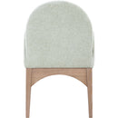  Color_Green/ Natural -- Waldorf Mint Chenille Fabric Upholstered Dining Arm Chair IMAGE 4