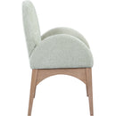  Color_Green/ Natural -- Waldorf Mint Chenille Fabric Upholstered Dining Arm Chair IMAGE 5
