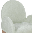  Color_Green/ Natural -- Waldorf Mint Chenille Fabric Upholstered Dining Arm Chair IMAGE 6