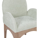  Color_Green/ Natural -- Waldorf Mint Chenille Fabric Upholstered Dining Arm Chair IMAGE 7