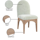  Color_Green/ Natural -- Waldorf Mint Chenille Fabric Upholstered Dining Side Chair IMAGE 9