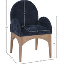 Meridian Waldorf Navy Chenille Fabric Dining Chair IMAGE 8