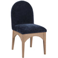  Color_Natural/ Navy -- Waldorf Navy Chenille Fabric Upholstered Dining Side Chair IMAGE 1